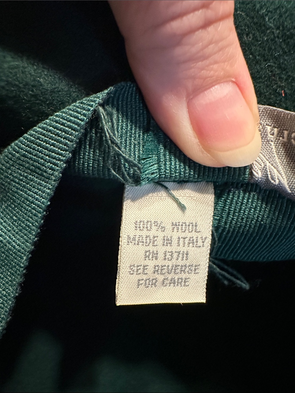 Lord & Taylor Vintage Forest Green Wool Hat - Picture 3 of 8